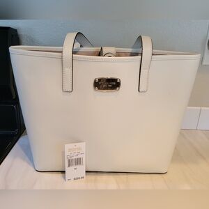 Michael Kors Jet Set Travel Tote Optic White